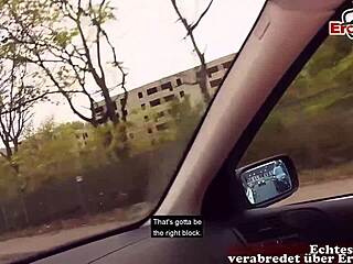 Think this shy student tourist can handle outdoor sex with a German pickup?