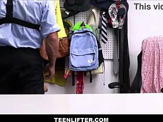 Latina Teen Shoplifter Ophelia Purr Submits to Guard Nathan Bronson