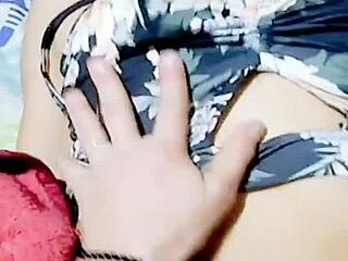 this young guy visits and bends over the latina milf for intense doggystyle action in the house