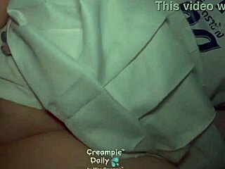 Asian Slut Squeezes Huge Dick