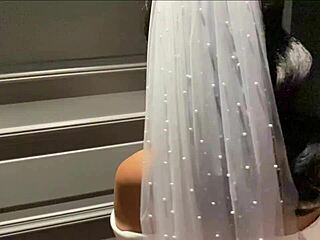 the bride cheated with her husband's best friend in a quick doggystyle on her wedding day.