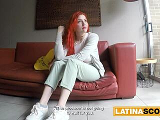 Colombian redhead stripped for hardcore domination session