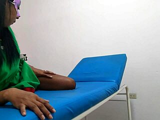 Dressed as goblin woman waiting for boyfriend in massage parlor sex