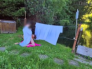 wanna see laura's hot first-time outdoor sauna blowjob?