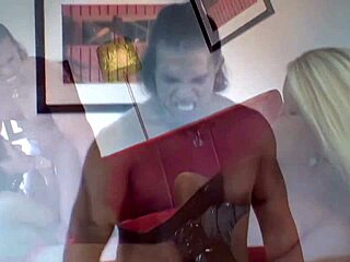 Blonde with Fake Breasts Sets Up Brunette for Sex