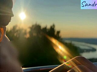 Hungarian Latina teases with nipple play in stunning paradise setting