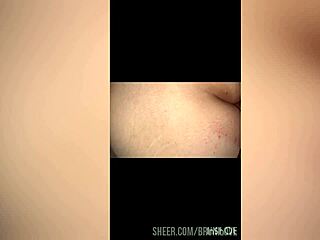 Blonde latina bent over, taking it slow cuz it hurts