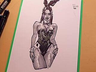 Hot Sexy Girl In Latex Quick Sketch