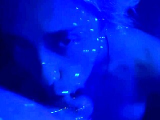 Nightclub facefuck with sloppy blowjob and deepthroat gagging