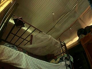 coming back from bath, secretly recording the sexy girl, wishing to have her