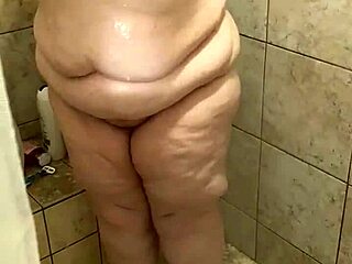 My curvy BBW wife cleans up in steamy shower sequel