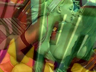 Sporty Blonde And Lesbian Brunette Babe Dildo Plug Each Others Shaved Pussies With Toys