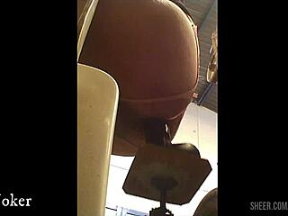 homemade anal with sex machine and big cock on brunette