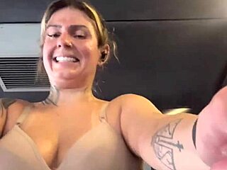 I trained at the gym without noticing my bra only, guys stared, I got horny and wet in my white pants