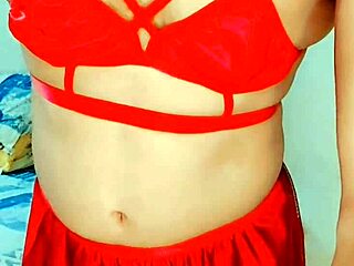 Damn! Red Hot Sissy Owns Shemale in Wild Bedroom Ride!
