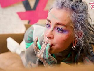 I watched a dreadlocks hippie pornstar give a sloppy blowjob and anal ride