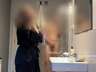 caught my husband jerking off to my stepmom in the bathroom, so i joined the fun