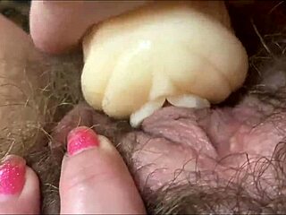 big clit throbs in closeup orgasm