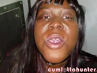 Ebony Milf Cumlotta Hunter Sucks At Glory Hole For Facial
