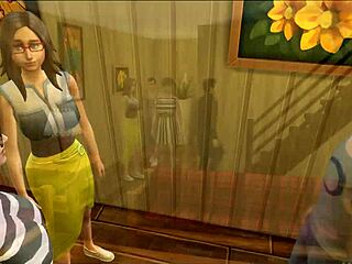 Sims4绿帽故事第3集男友看老婆被老公老友轮操😏