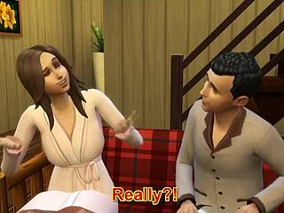 Sims4绿帽故事第3集男友看老婆被老公老友轮操😏