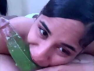 Princess Yaya Sucks Curly Babe's Small Tits And Monster Cock In Bedroom