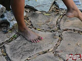 Jet Setting Jasmine Barefoot In The Garden Foot Fetish Pov