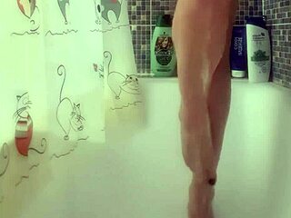 Why Does This Busty Teen Wash Her Perfect Feet in the Shower So Seductively?