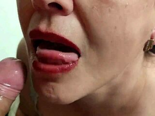Sloppy Blowjobs with Mature Milf Wife