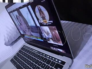 Caught Petite 18+ Asian With Big Ass Watching Homemade Porn Cumshot