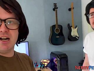 Busty Brit Sucks Off Dweeb in Raw Action