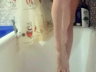Why Does This Busty Teen Wash Her Perfect Feet in the Shower So Seductively?
