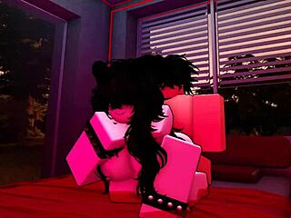 little slut begs me to fuck her hard on roblox with big cock