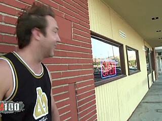 Horny blonde milf with big ass gets anal fucked and licks balls intensely.