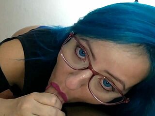 naughty cousin made the boy cum in her mouth then sat on his dick