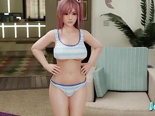 Curious About Honoka from DOA Getting Fucked in Pussy Ass and Boobs Action