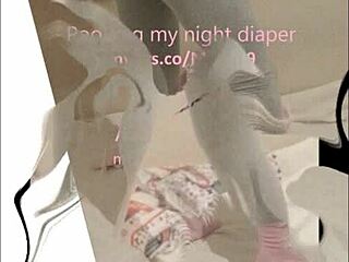 Teen 18+ lover appears in a wet diaper slideshow featuring girl Kayla.