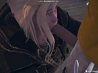 Honey Select 2: Blonde in White Lingerie Gets Whipped and Fucked in Videogame