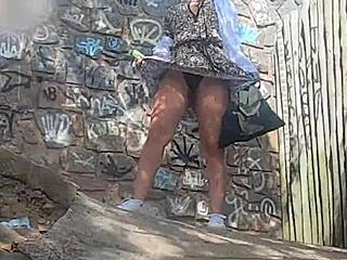 African Teen Flashes Pussy In Public Beach Exhibition With Bikini And Outdoor Masturbation