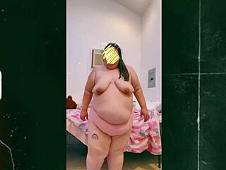 mature cougar shows saggy tits in topless dance