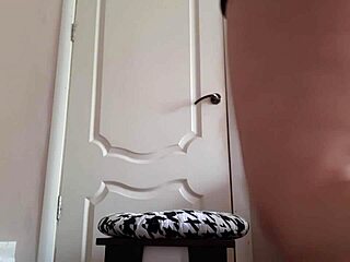 Secretary with BIG TITS in red miniskirt MASTURBATES wet pussy RISKILY in office