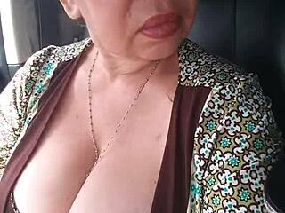 Truck groping close up pussy and tits