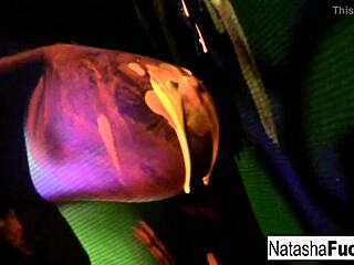Natasha Nice Shoots Fun Black Light Video