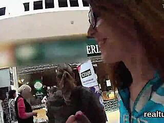 stunning czech chick seduced in hypermarket, stripped and fucked in pov