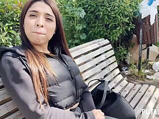 Putalocura - Michi, busty Peruvian teen, sucks Torbe off