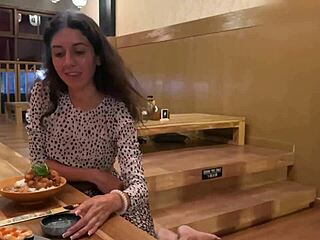 Can She Handle Cum On Face In Public Sushi Bar?