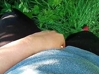 Exclamatory-Provocative We masturbate with neighbor on street, cumming together hard!