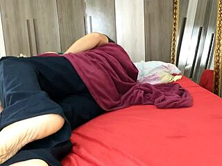 Slutty gay cousin plays in dress with bareback blowjob and cum in mouth gaping action!