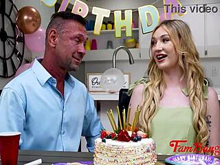 Stepdaughter's 18th birthday turns wild with a nasty group bang involving daddy and uncle.
