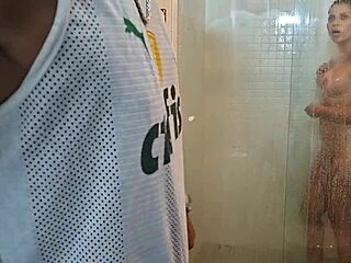 Hot Teen Sister-In-Law Bathes Naked, Gets Monster Cock Orgasm In Shower